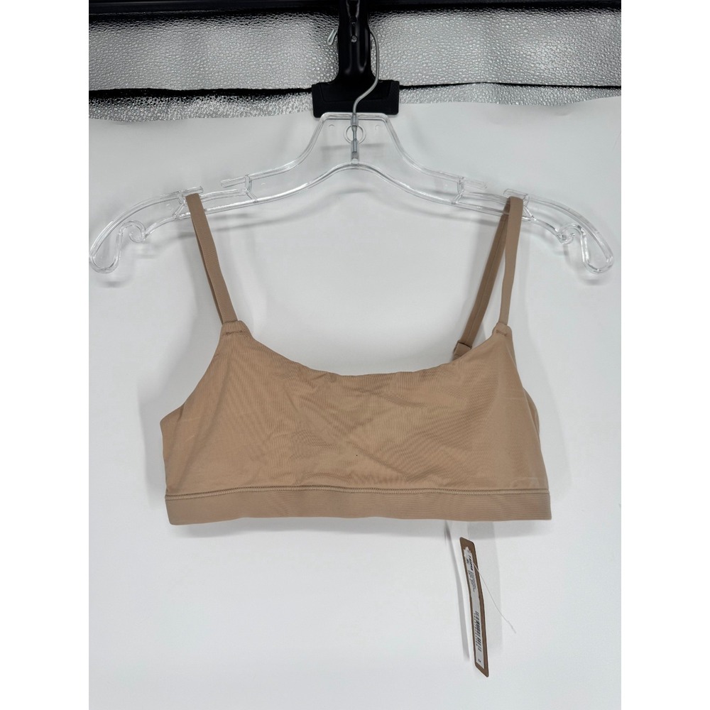 SKIMS Fits Everybody Scoop Bralette Bra Womens Small Clay Tan Adjustable Straps